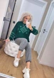 Свитер женский вязаный изумрудный 44-56 с1524.5075 - изображение 3