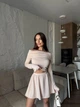 Костюм тройка из рубчика лонг+юбка+палаццо 42-46 бежевый - изображение 2