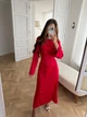 Женское платье шелковое красное 42-46 р4942.358 - изображение 3