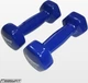 Гантель для фитнеса EasyFit 1.5 кг 1 шт. с виниловым покрытием цельная литая неразборная Синяя (EF-0015-BL) (56003012) - изображение 4