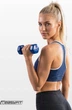 Гантель для фитнеса EasyFit 1.5 кг 1 шт. с виниловым покрытием цельная литая неразборная Синяя (EF-0015-BL) (56003012) - изображение 8