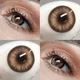 Карие контактные линзы с диоптриями ELITE Lens Кукольные Карие NEW 2 шт. -1.0 - изображение 2