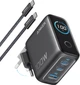 Мережевий зарядний пристрій Anker GaN Charger 100 Вт 2xUSB-C PD 1xUSB-A + кабель Type-C Dark Grey (B121BGZ1) - зображення 1