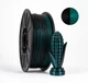 PLA филамент двухцветный Pochatok Filament Черный- Бирюзово-зеленый Metallic 0,75 кг, 1,75 мм - изображение 1
