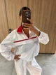 Женский спортивный костюм из плащевки (худи + штаны) / Белый 44-46 / BASED 0145711 - изображение 7