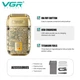 Электробритва VGR V-336 шейвер, тройное лезвие, LED дисплей, Роторная металлическая - изображение 4