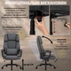 Кресло компьютерное FC-117-2 DEXON MAX из ткани, с поясничной подушкой, механизм качания TILT, Темно-серый - изображение 4