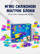 Конструктор из мягкого силикона Magic Gummy Bloc 40 деталей cенсорный конструктор для детей прозрачный блок эластичный разноцветный без острых углов идеальный подарок мальчику девочке - изображение 1