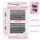 Набор накладных пучковых ресниц LashVana 30D-40D Изгиб C (240 пучков, микс 8-14 мм) + Клей-фиксатор Bond & Seal, Ремувер и Пинцет - изображение 1