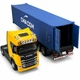 Металлический грузовик Scania S730 1:50, фура-контейнероз с трейлером, светятся фары, звук двигателя, инерция - изображение 2