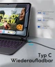 Чехол клавиатура Earto для iPad Pro 11 M4 2024 с трекпадом, подсветкой и немецкой раскладкой QWERTZ - изображение 8