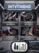 Портативный воздушный автокомпрессор аккумуляторный со сменными насадками, PowerBank и фонариком Черный - изображение 4