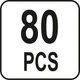 Шпонки полукруглые разных размеров, 80 шт. YATO (YT-06790) - изображение 4