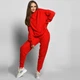 Демисезонный красный спортивный костюм 55137 размер ONE SIZE - изображение 4