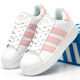 Кроссовки женские Adi Superstar 2W White Pink Plarform / кеды Ади суперстар 2В платфортм белые розовые 40 - изображение 1