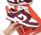 Кроссовки женские и мужские Ni Dunk Low Team Red Bordo White / кроссовки Най Данк бордовые с белым 42 - изображение 6
