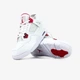 Кроссовки женские и мужские Ni Air Jord 4 White Red / Най аир Джорд 4 белые с красным высокие 45 - изображение 4
