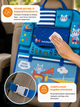 Органайзер на спинку сидіння автомобіля дитяча авто сумка у машину під затишник захисна накидка на автокрісло для зберігання речей іграшок пляшечок серветок кишеньковий дорожній автоорганайзер Axacam CO065B Navy Blue 53х43 см - зображення 5