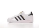 Кроссовки женские и мужские Adi Superstar Classic White Black / кеды Ади суперстар классические белые 43 - изображение 2