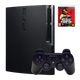 Набор Консоль Sony PlayStation 3 Slim 320GB Black Б/У + Геймпад Беспроводной DualShock 3 + Игра Red Dead Redemption Английская Версия - изображение 1