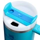 Термокружка из нержавеющей стали Stanley Quencher H2.0 Flowstate™ Tumbler Splash Неоновый бирюзовый 900 мл. - изображение 2