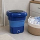 Стиральная машина мини складная 18 л Folding Washing Machine, портативная стиралка до 2 кг с отжимом для дома и путешествий, электрическая компактная стиральная машинка для носков, белья, мелких вещей Синяя, WM-2690-Blue - изображение 1