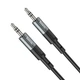 Кабель AUX HOCO UPA23 3.5 мм 3.5 мм, 1 м, metal gray, 1 шт. - зображення 7