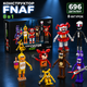 Дитячий конструктор FNAF Custom Аніматроніки 5 ночей із Фредді фігурки ігрові, five nights at freddy's 696 деталей, набір фігурок - изображение 1