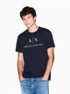 Футболка хлопковая длинная мужская Armani Exchange 488651077 2XL Синяя (1161567952) - изображение 1
