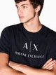Футболка хлопковая длинная мужская Armani Exchange 488651077 2XL Синяя (1161567952) - изображение 4