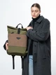 Рюкзак gard ROLLTOP POCKET 2 | екокожа коричнева матова 1/24 хакі 8167 - зображення 5