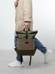 Рюкзак gard ROLLTOP POCKET 2 | екокожа коричнева матова 1/24 хакі 8167 - зображення 6