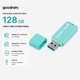 Флеш-память USB GoodRAM UME3-1280CRR11 128GB USB 3.0 антибактериальный Бирюзовый - изображение 1