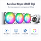 Система водяного охлаждения AeroCool Abyss L360R Digi 360 мм 320 Вт 1800 об/мин White (ACLA-AD36117.21) - изображение 1