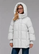 Жіночий пуховик куртка пальто з капюшоном зимовий Viva-Wear 662 XS-S світло-сірий 662-1 - изображение 4