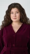 Халат жіночий велюровий ellen avery lgv 214/00/04 L бордо - изображение 3
