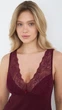 Сорочка нічна жіноча ellen louren ldm 111/18/03 2XL бордо - изображение 3