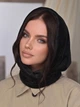 Женский капор Michaela из велюра двойной черный - изображение 1