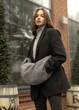 Жіноча сумка Sambag HOBO Bag-glove з внутрішніми кишенями та утепленими боковими кишенями з тканини Графітова - зображення 1