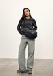 Жіноча сумка Sambag HOBO Bag-glove з внутрішніми кишенями та утепленими боковими кишенями з тканини Чорна - зображення 2