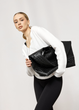 Большая повседневная женская плетеная сумка-шопер Sambag HOBO WEAVE L Черная - изображение 2