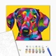 Премиум картина по номерам Brushme Радужная такса 40x50 BS51794 - зображення 2