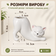Декоративный вазон-кашпо Котик для суккулентов и кактусов 14,5 × 7,5 × 10,5 см Tj001-23 White - изображение 2