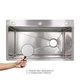 Lidz Handmade H7545 Мийка для кухні інтегрована Decor Honeycomb 3,0/1,0 мм LDH7545DEC48372 - зображення 4
