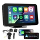 Автомобільний 4,7-дюймовий сенсорний екран BT Wireless Android Auto Apple Carplay - зображення 1