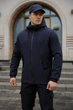 Куртка мужская SoftShell, синего цвета, водонепроницаемая куртка из материала софтшелл для осени S - изображение 2