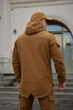 Куртка мужская SoftShell, в цвете койот, водонепроницаемая куртка из материала софтшелл для осени L - изображение 3