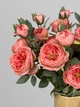 Искусственная роза Охара 3+1 из сатина, 68 см, розовый, К02242 - изображение 5