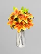 Искусственная ветка лилий на 2 цветка, 36 см, оранжевый, К11046 - изображение 3