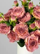 Реалистичная искусственная роза 3+1 из сатина, 52 см, пыльно-розовый, К02246 - изображение 5